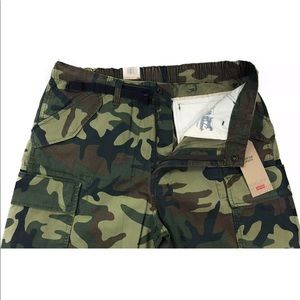 Levis Military Carrier Cargo Pants Camo Green